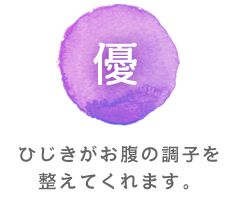 楽 ひじきがお腹の調子を整えてくれます。