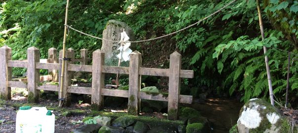 手作り犬ごはんで使用している湧水（大出口泉水）